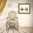 thumbnail image 3 of Fab Funky  14x12 Gold Ornate Wood Framed with Double Matting Museum Art Print Titled - New York Skyline Rainbow Bright, 3 of 4