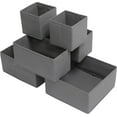 thumbnail image 3 of Simple Houseware Caja De Almacenamiento De Tela Plegable, Armario, Cómoda, Cajón, Organizador, Cestas Para Ropa Interior, Sujetadores, Gris Oscuro (Juego De 6), 3 of 3