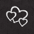 thumbnail image 4 of Inktastic Three White Hearts Women's Plus Size T-Shirt, 4 of 5
