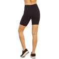 thumbnail image 3 of Women Athletic Workout Biker Yoga Running Jogging Legging Cotton Shorts Tights 15" Length, Black 2X-Large, 1 Pack, 3 of 4