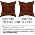 thumbnail image 3 of Red Gold Boho Throw Pillow Covers 16x16 Inch Bohemian Vintage Retro Rug Carpet Decorative Pillows Square Pillow Cases Farmhouse Accent Home Decor for Bedroom Couch Sofa Porch Set of 2, 3 of 6