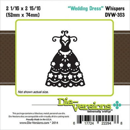 Die-Versions Whispers Die-Wedding Dress 2.0625"X2.937"