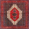 thumbnail image 1 of Ahgly Company Indoor Square Traditional Red Persian Area Rugs, 7' Square, 1 of 6