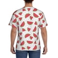 thumbnail image 2 of Naloa Hand Drawn Watermelon Men's T-Shirt Sport T-shirt Men's Basic Tee Casual Men's Shirt, Round Neck, Short Sleeves - Small, 2 of 5