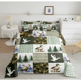 thumbnail image 2 of Manfei Mallard Duck 3pcs Full Comforter Set - Deer Hunting Abstract Stripes Style, 2 of 8