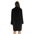 thumbnail image 3 of Just Love Plush Zipper Lounger Short Robe (Black, Medium), 3 of 3