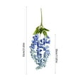 thumbnail image 3 of Plastic Artificial Green Plants Green Artificial Rattan Wall Hanging with Blue Flowers Valentine's Day Home Decor for Interior Wall and Scene Arrangement(1Pcs) Rkxzt, 3 of 8