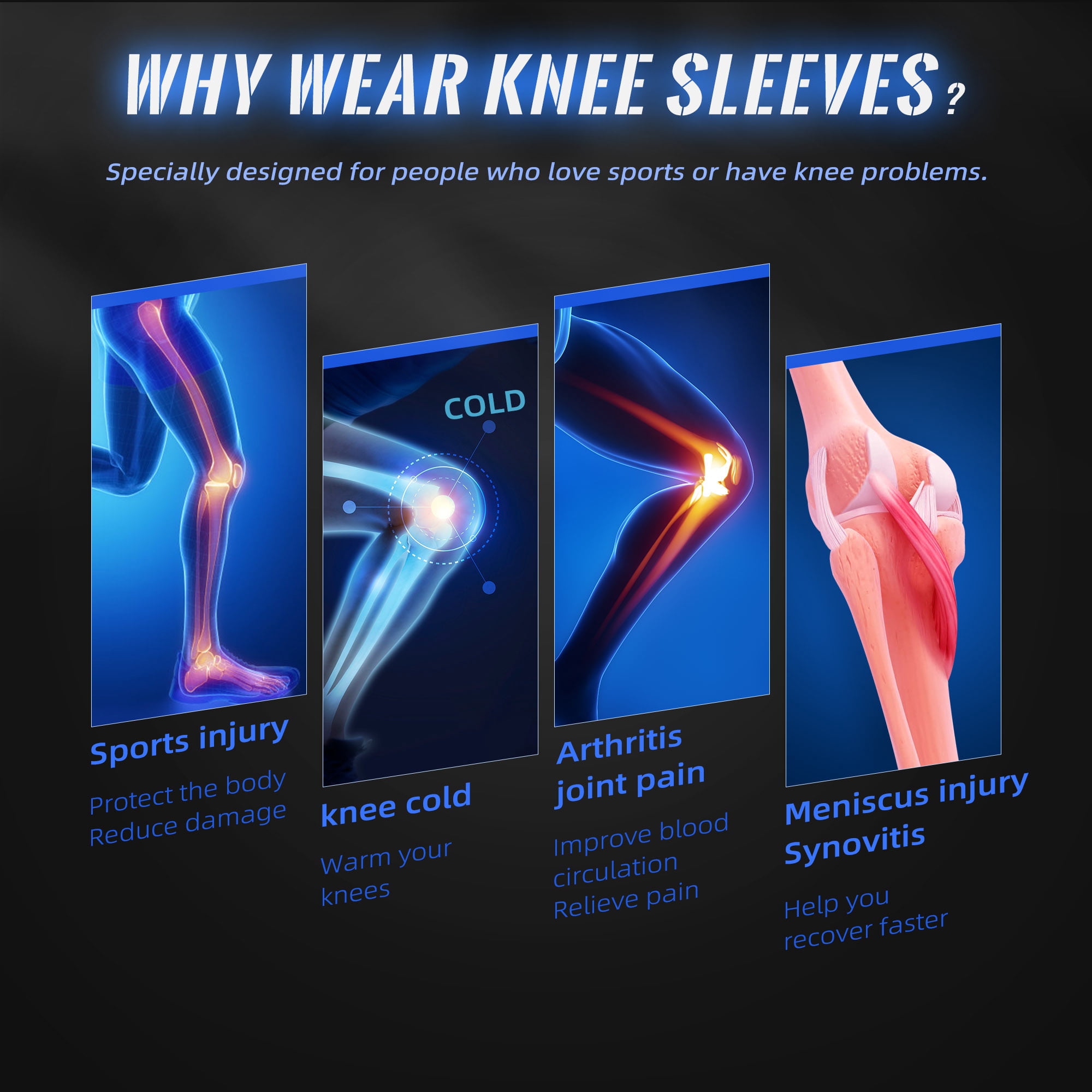 Jiufentian Copper Knee Brace Compression Sleeve 4XL photo 3