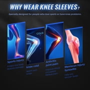JIUFENTIAN Arthritis Knee Brace Copper knee Support Compression Sleeves for Women Men Knee Pain Relief(L)