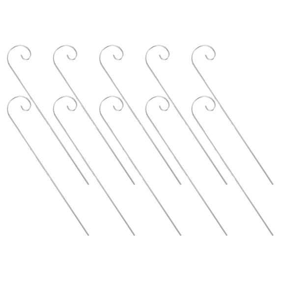 LOLIPPYY 10Pcs Durable Metal Shepherd Hooks for Hanging Garden Ornaments and Plant Tags