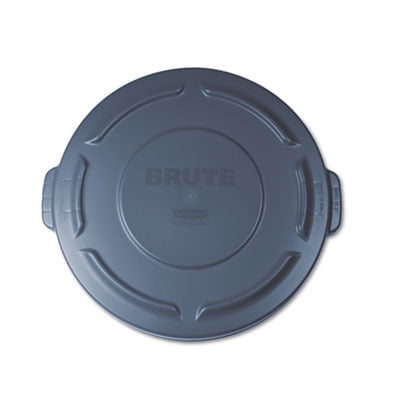 Gallon Brute Round Container Lid - Rubbermaid Flat Top Lid for 20-Gallon Round Brute Containers RCP261960GRA
