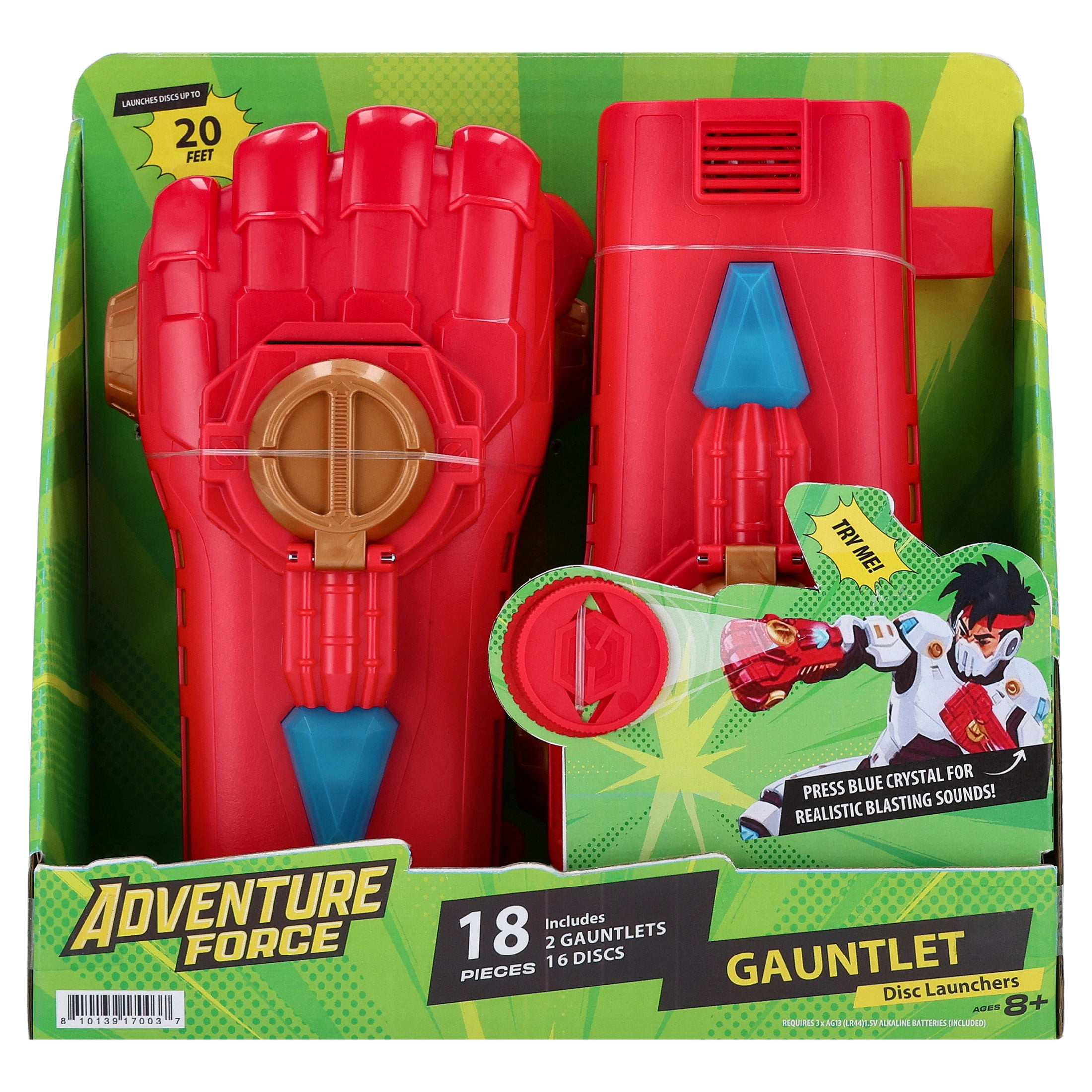 Adventure Force Gauntlet Disc Launchers, 18 Pieces