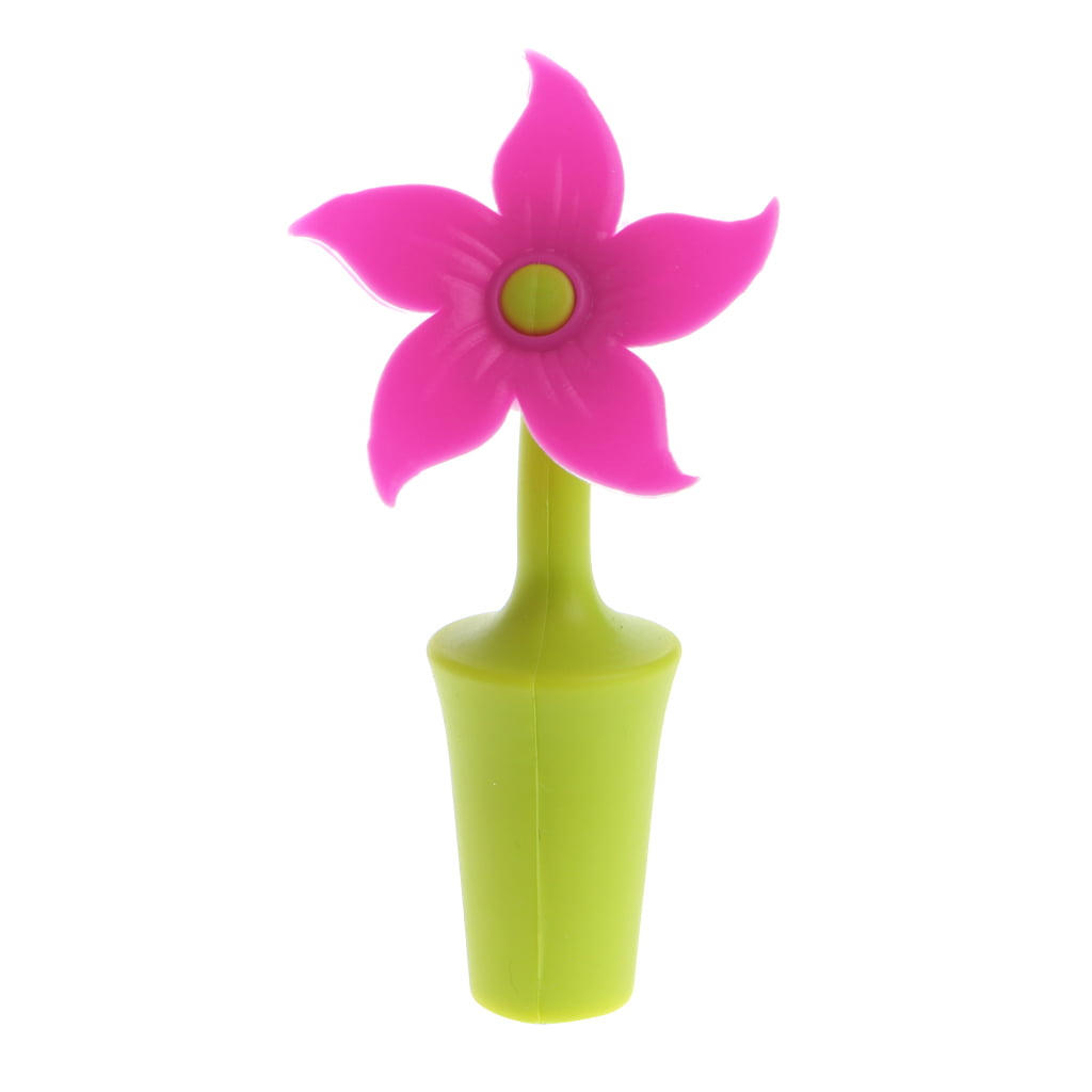 Cute Sun Flower Shaped Silicone Vacuum Champagne Drinks Wine Stopper Tools 
