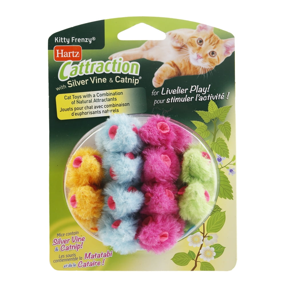Hartz Cattraction with Silver Vine and Catnip Kitty Frenzy Cat Toy