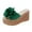 Green, variant on Fesfesfes Platform Slides Matsu Heel Thick Sole Slope Heel Women's Shoes Breathable Slip-on Beach Sandals 7(39)