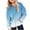 Light Blue, variant on Domzest Girls Gradient Hoodies Zip UP Loose Fit Long Sleeve Sweatshirt Drawstring Hooded Pullover with Pocket for 3-14 Years Army Green 160 Age:13-14Y