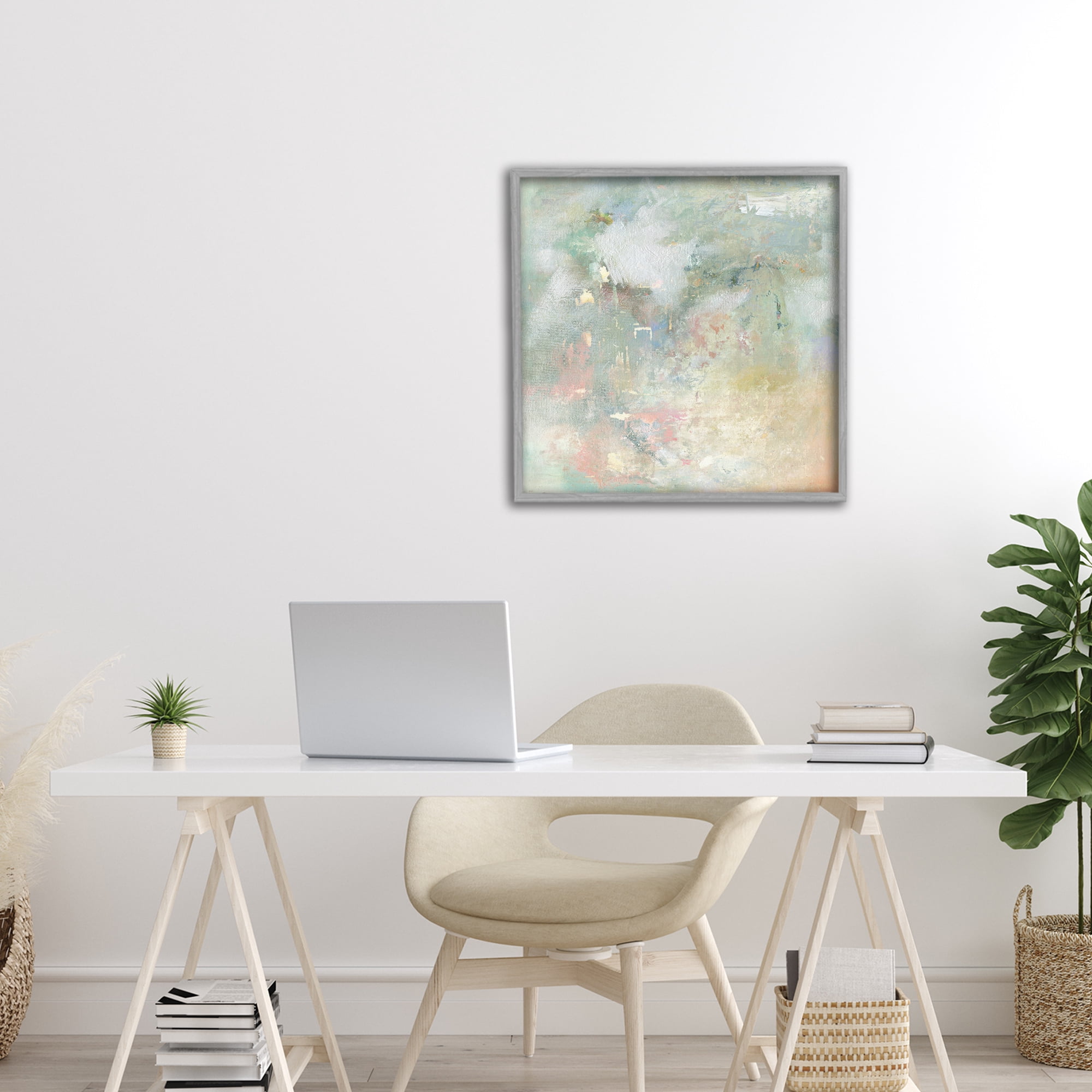 Stupell Industries Ethereal Brushstroke Harmony Gray Framed Giclee Art, design by Carol Robinson
