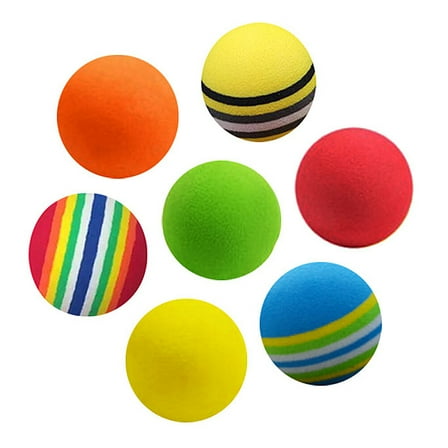 KALLORY 10Pcs Eva Elastic Balls for Playing Assorted Color Durable and Flexible