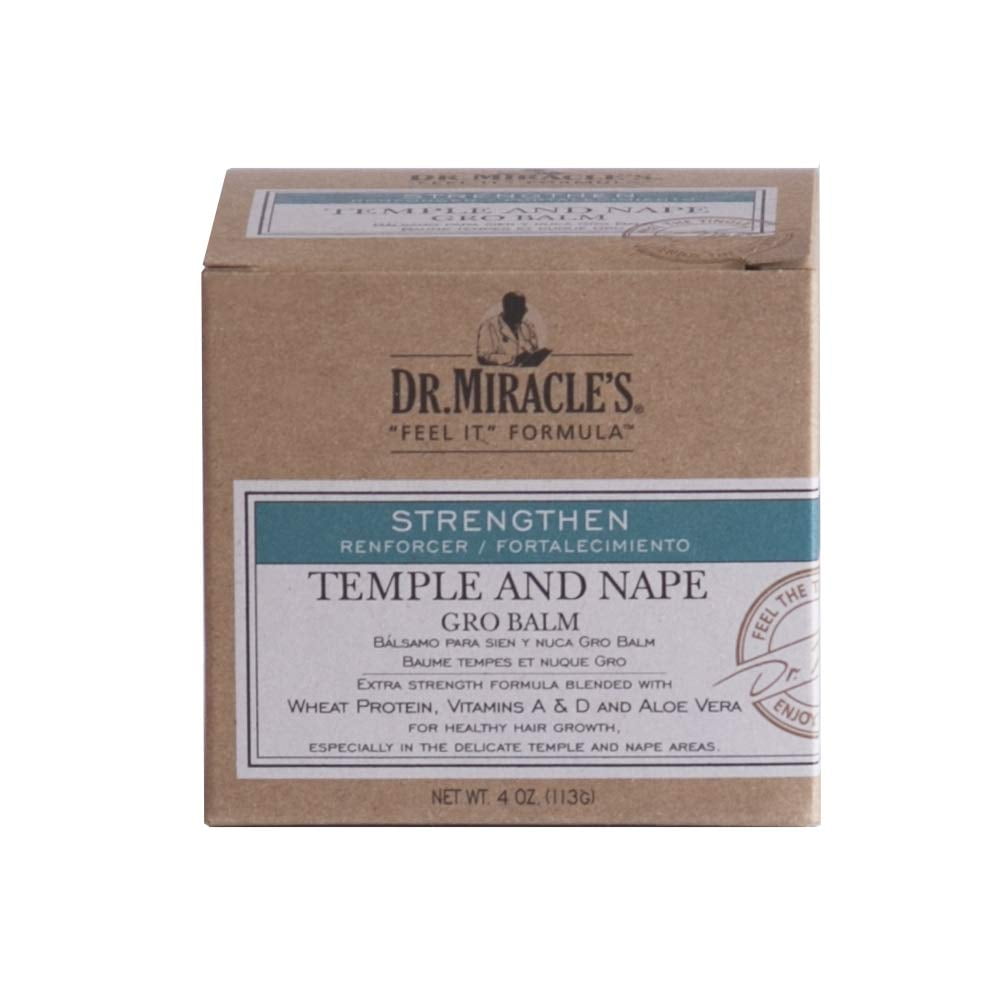 Dr. Miracle's Temple and Nape Gro Balm, for Healthy Hair Growth, Contains  Wheat Protein, Aloe, vitamin A, Vitamin D, 4 oz 