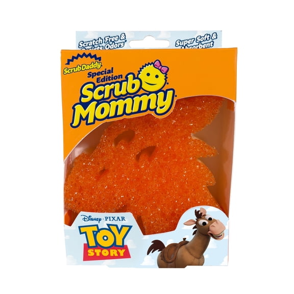 Scrub Mommy Disney Toy Story Orange Bullseye Non-Scratch Cleaning Sponge, 1PK