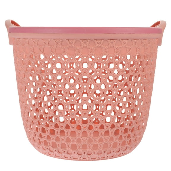 STOBOK Portable Laundry Hamper with Handle Lightweight Plastic Clothes Storage Basket