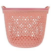 STOBOK Portable Laundry Hamper with Handle Lightweight Plastic Clothes Storage Basket