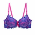 thumbnail image 2 of Fesfesfes Womens Bras Mesh Lace Bras Color Color Block Daily Bras Breasted Sport Bras, 2 of 7
