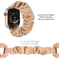 thumbnail image 2 of TOYOUTHS Elastic Scrunchies Band Apple Watch Band 38mm 40mm 41mm Cloth Soft Pattern Printed Fabric Wristband Women,Beige, 2 of 7