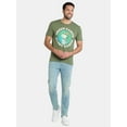 thumbnail image 5 of Peanuts Snoopy Green Earth Happy Earth Men’s and Big Men’s Graphic Tee, Sizes S-3XL, 5 of 5
