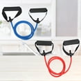 thumbnail image 2 of 2pcs Outdoor Yoga Elastic Fitness Exercise Pull Rope Exercise Resistance Bands Workout Bands with Handle(5x9 Blue,6x10 Red), 2 of 8