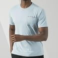thumbnail image 4 of Vedolay Men Shirts Casual Short Sleeve Men's T-Shirts - Classic V-Neck, Fitted Men's Shirts,Light Blue XL, 4 of 5