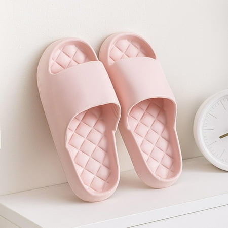 

HaiMao Women Men Sofa Pillow Slippers Clearance Non-Slip Shower Bath Platform Foam Sandals for Indoor Outdoor House Pink 41