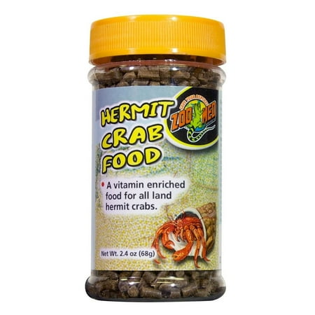 Zoo Med Hermit Crab Food Vitamin Enriched for All Land Hermit Crabs [Aquarium Hermit Crab Food, Aquarium Supplies] 28.8 oz (12 x 2.4 oz)