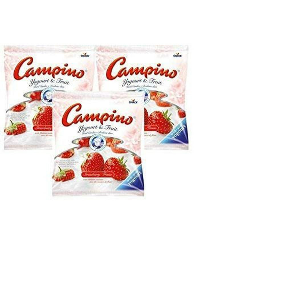 Campino Strawberry Yogurt and Fruit Hard Candies (3 pack)