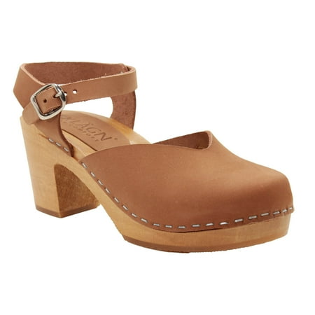 

KLÄGN CLEO Swedish Wooden Clogs in Brown Nubuck - CLOSEOUT