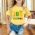 thumbnail image 2 of Child T Shirts Boys and Girls Summer 100 Days of School Short Sleeve T Shirt Toddler Happy 100Th Day Tops Boys Tee Yellow 6 Years-7 Years, 2 of 4
