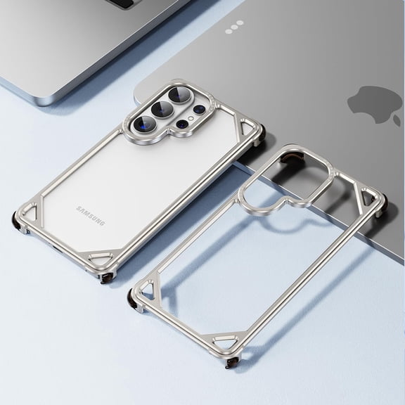 ELEHOLD Rugged Case for Samsung Galaxy S26 Ultra, Frameless Shockproof Aluminum Bumper, Camera & Screen Protection,Titanium