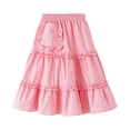 thumbnail image 4 of Toddler Girls Casual Elastic Waist Tiered Skirt Cute Ruffle Pocket Long Skirt Spring Summer Daily Wear 4-14Y, 4 of 7