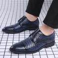 thumbnail image 2 of Men's Business Casual Dress Shoes Classic Wingtip Lace-Up Brogues Modern Formal Woven Leather Oxfords, 2 of 6