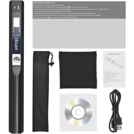 Portable 900DPI A4 Document Photo Scanner, 32GB SD Card, Plug & Play for Instant PDF/JPG Scans, for Business Receipts Books Smartphones & Computers