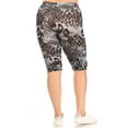 thumbnail image 3 of Women's Plus Size Stretch Comfy Elastic Waist Workout Burmuda Leggings Short Pant, 3 of 4