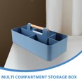 thumbnail image 4 of Caja de almacenamiento multiusos de escritorio con asa, contenedor dividido para dulces, refrigerios, maquillaje y artículos diversos, organizador de gran capacidad para el hogar y la oficina, 4 of 7