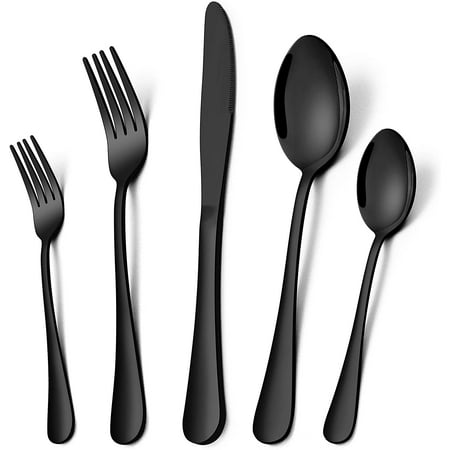 

Flatware Set for 6 Stainless Steel Eating Utensils Cutlery Includes Knives/Spoons/Forks Tableware for Home Restaurant Party Dishwasher Safe Mirror Polished