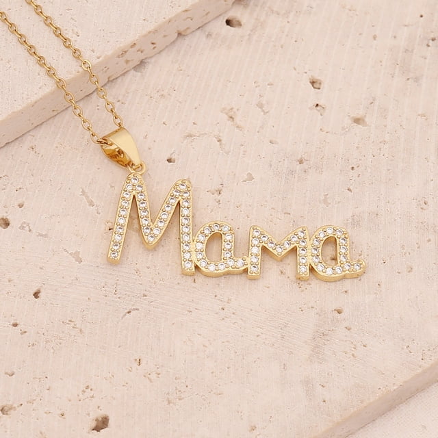 Nvzi Ideas de regalos para el Día de la Madre - Collar del Día de la Madre para Madre para mamá de hijo Regalos para ella Regalos para mamá Regalo del Día de la Madre (F)