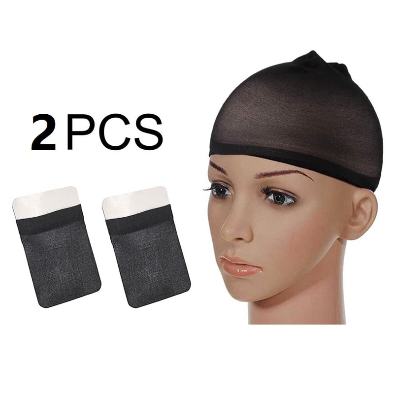 AkoaDa 2Pcs Black Nylon Stocking Caps Elastic Stretchy Nylon Stocking