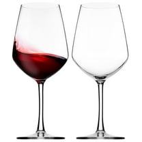 Lefonte Wine Glasses, Italian Red Wine Glasses Set, 18oz Clear Wine Glasses, Wine Glass Cups, Set of 2 - Made In Italy