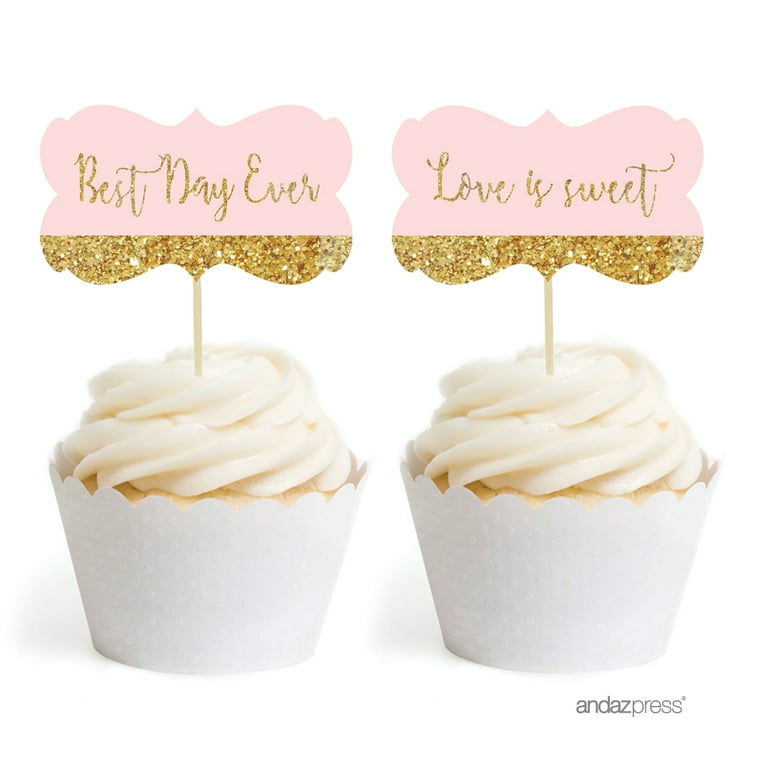 Gold Glitter Cupcakes
