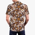 thumbnail image 3 of Balery Sunflowers Printed Men’s Short Sleeve Polo Shirt, Midweight Men's Shirt,Golf Polo shirts -Small, 3 of 8