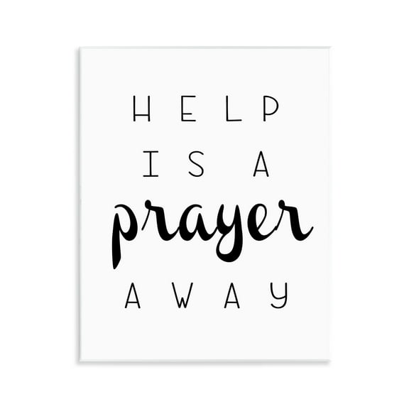 Stupell Industries A Prayer Away Sentiment Religious & Spiritual Painting Unframed Art Print Wall Art, 11 x 14