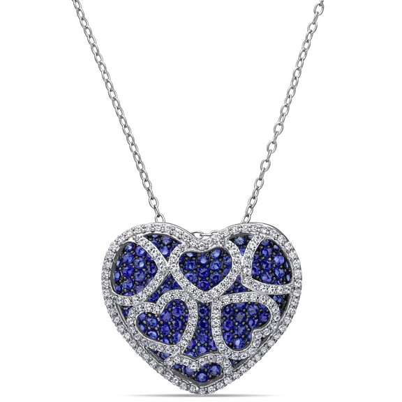 Everly Women's Created Sapphire Sterling Silver Necklace